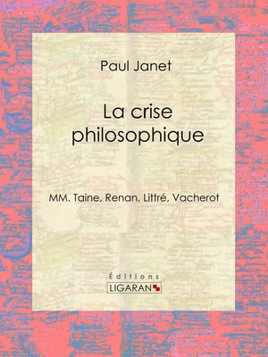 cover image of La crise philosophique